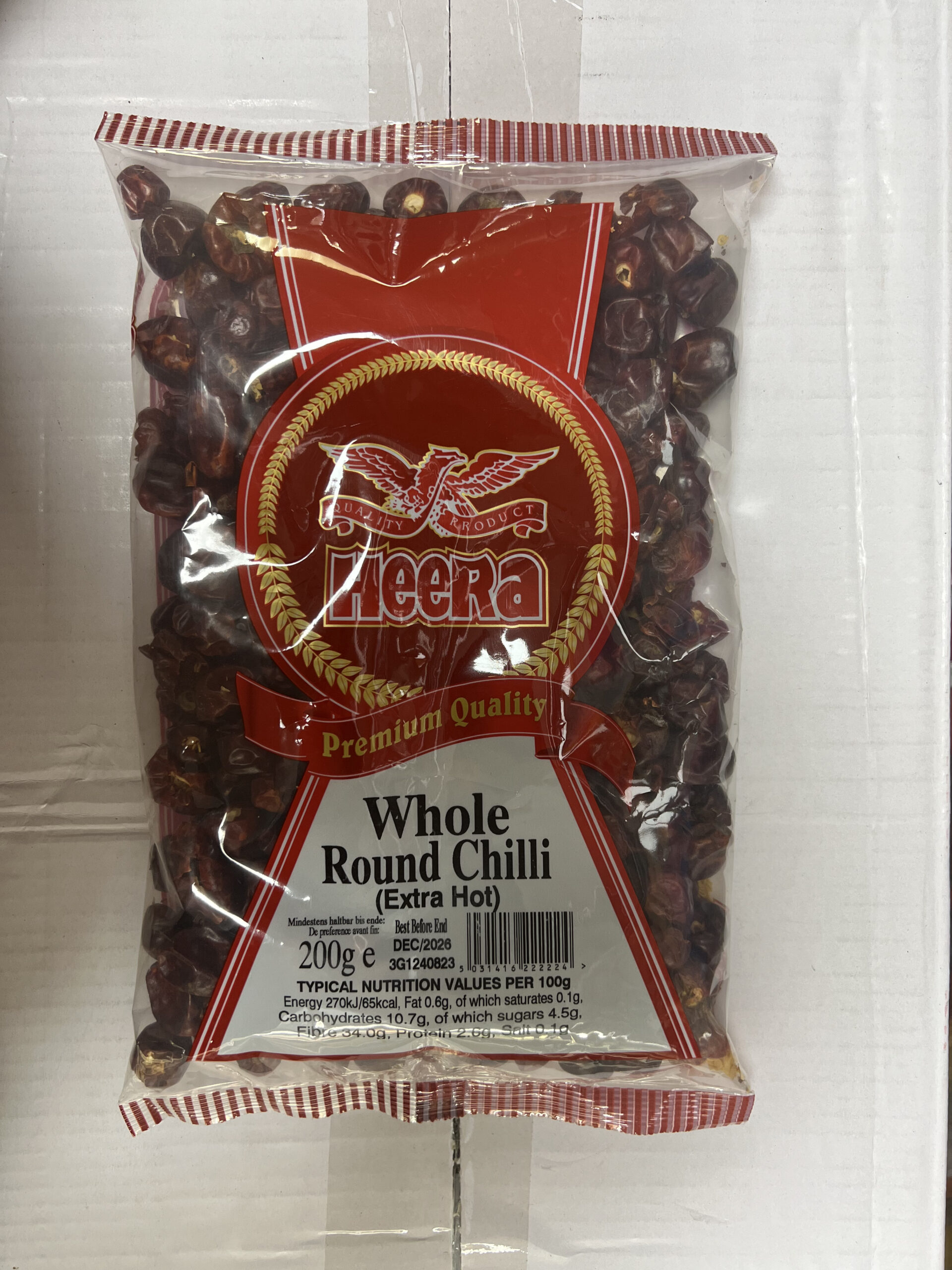 Heera Whole Round Chilli(extra Hot)-200g